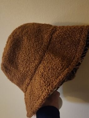 Brown Sherpa Bucket Hat